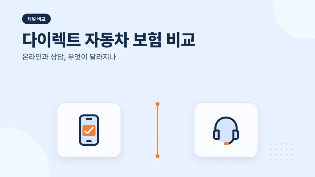 다이렉트 자동차 보험 비교 대표 이미지